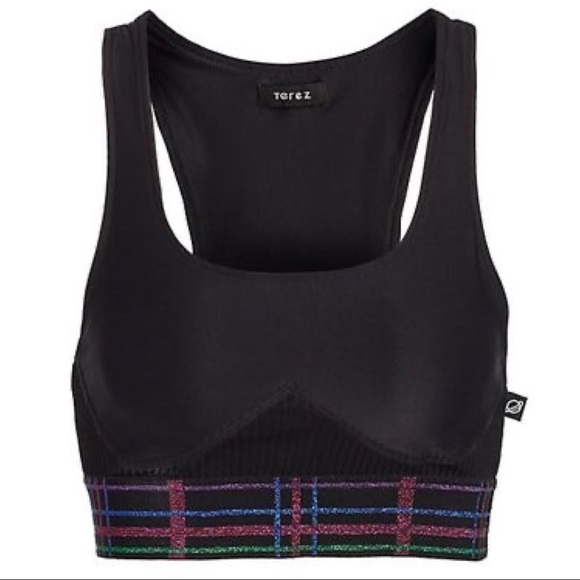 Terez Glitter Plaid Sports Bra sz S NWT - Picture 7 of 9